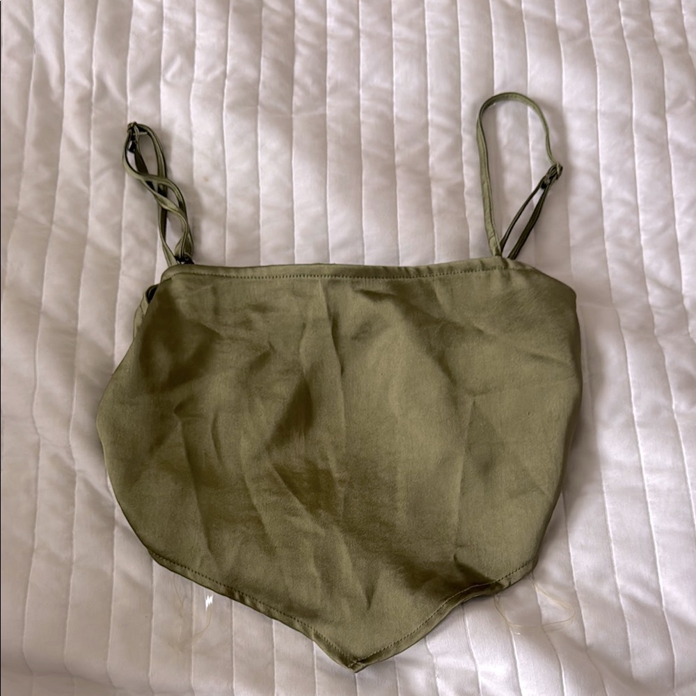 Sage Green Silk Pacsun Top